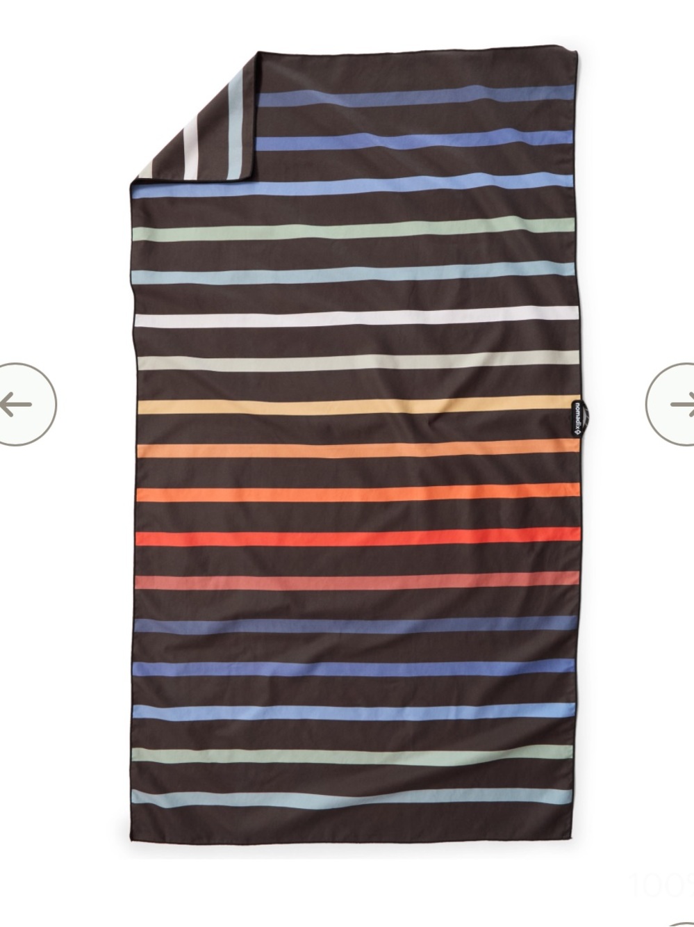New Nomadix Ultralight Towel Striped Camping, Travel,Yoga.Absorptive sand resist